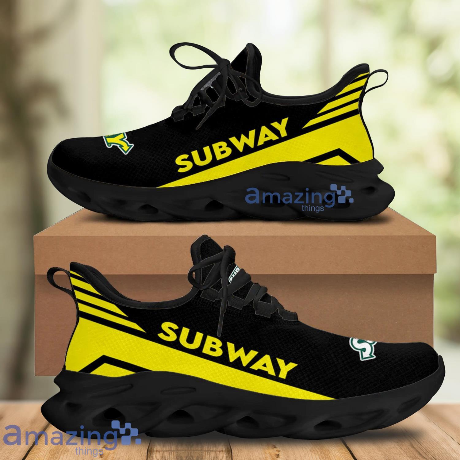 Subway Black Yellow Max Soul Shoes Walking Sneakers For Men And Women Product Photo 1 Subway Black Yellow Max Soul Shoes Walking Sneakers For Men And Women Product Photo 1