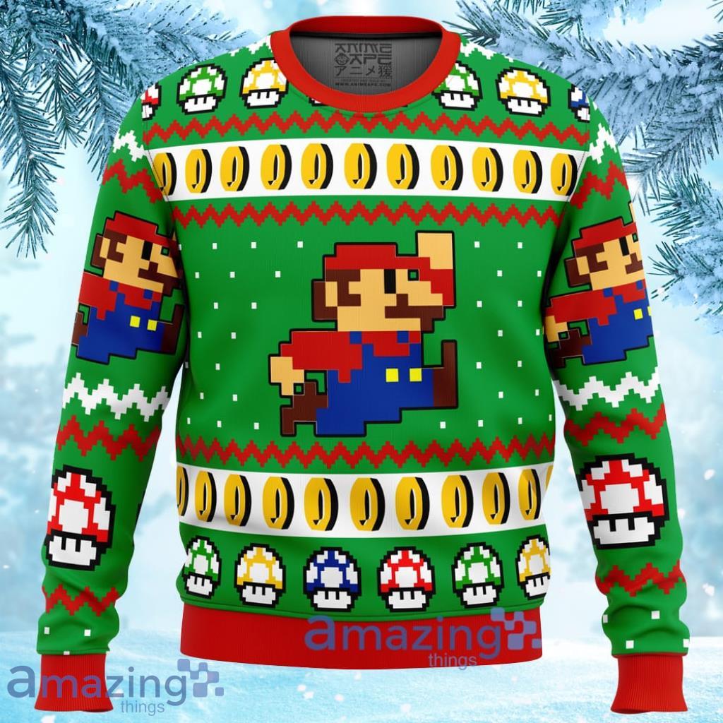 Super Mario Jump Ugly Christmas Sweater 3D Gift For Men And Women Product Photo 1