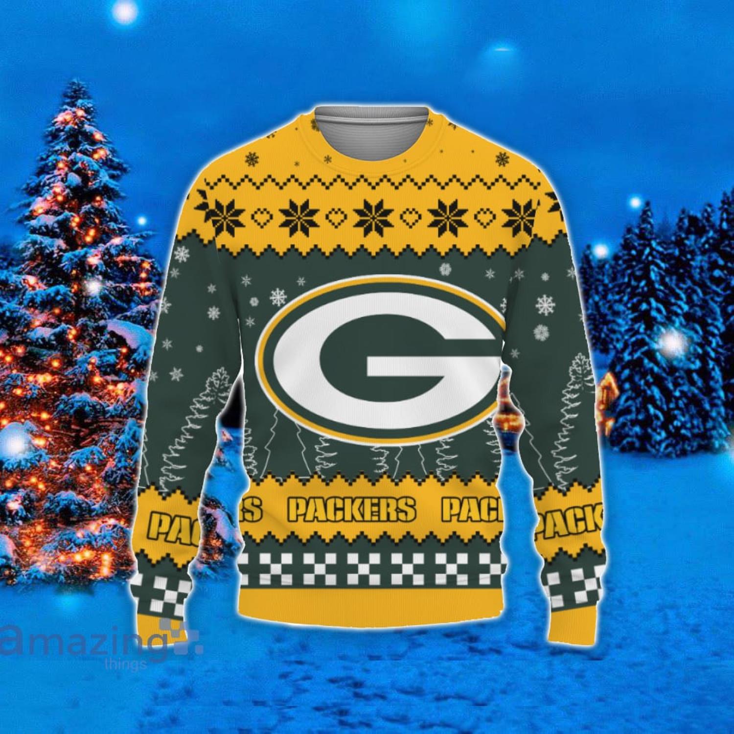 Green Bay Packers Snowflake Christmas Pullover Ugly Christmas