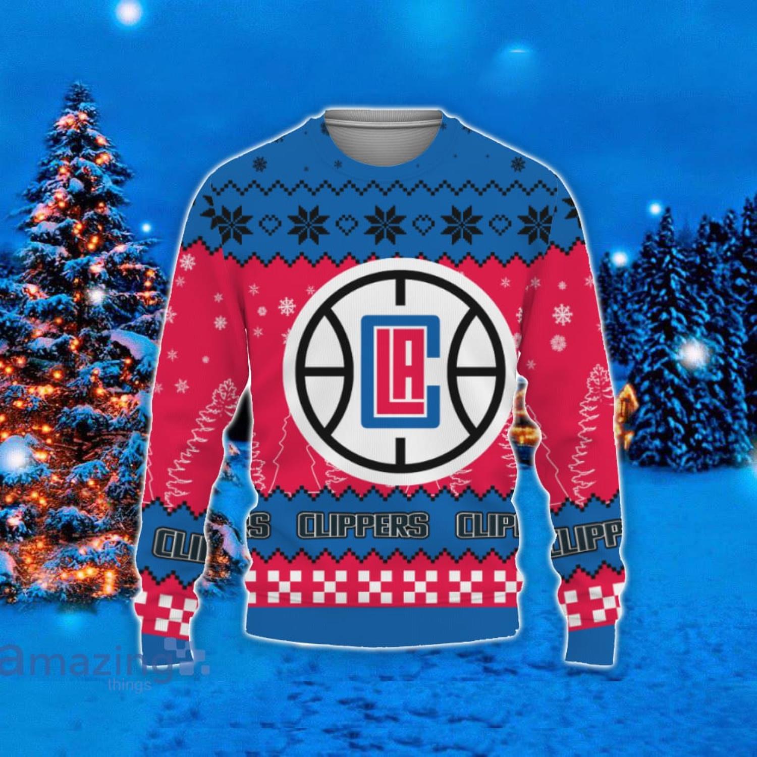 Snow Team Logo Los Angeles ClippersUnisex Ugly Christmas Sweater