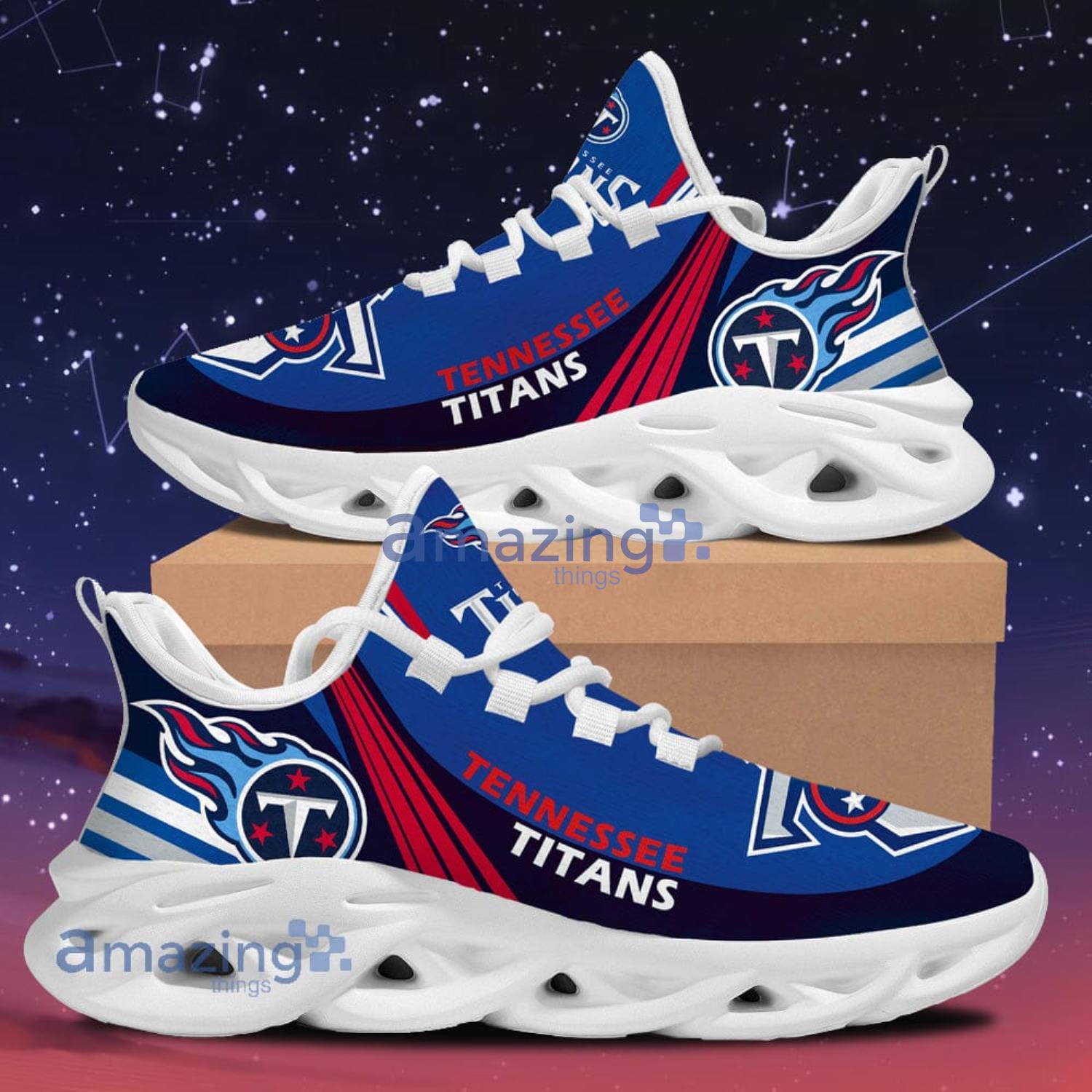 Tennessee Titans NFL Fire Ball Full Print AOP Print Max Soul Shoes