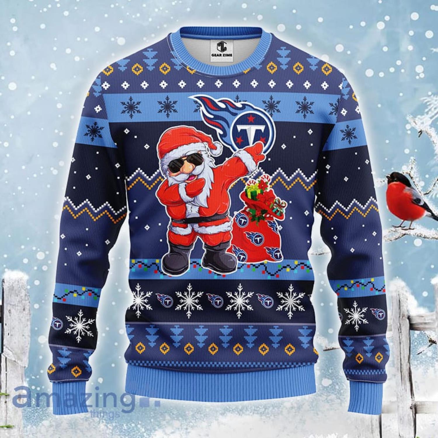 Tennessee Titans Ugly Christmas Sweater Santa Favorite Team funny