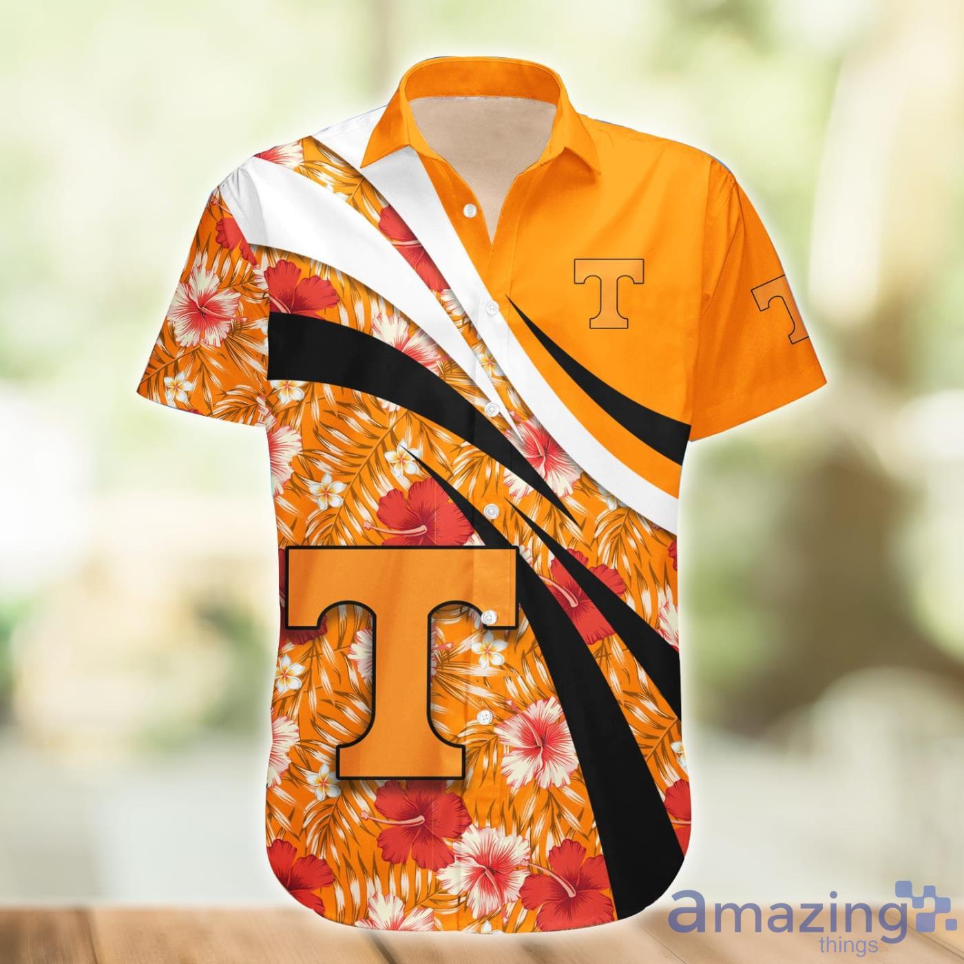 Tennessee Volunteers NCAA Hibiscus Flower Pattern Aloha Hawaiian Shirt Product Photo 1
