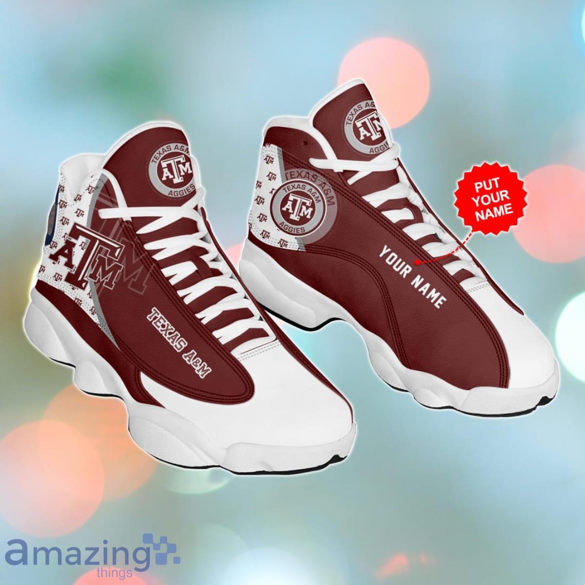 Texas A&M Aggies Jordan 13 Sneakers Custom Name Best Gift For Men And Women Product Photo 1