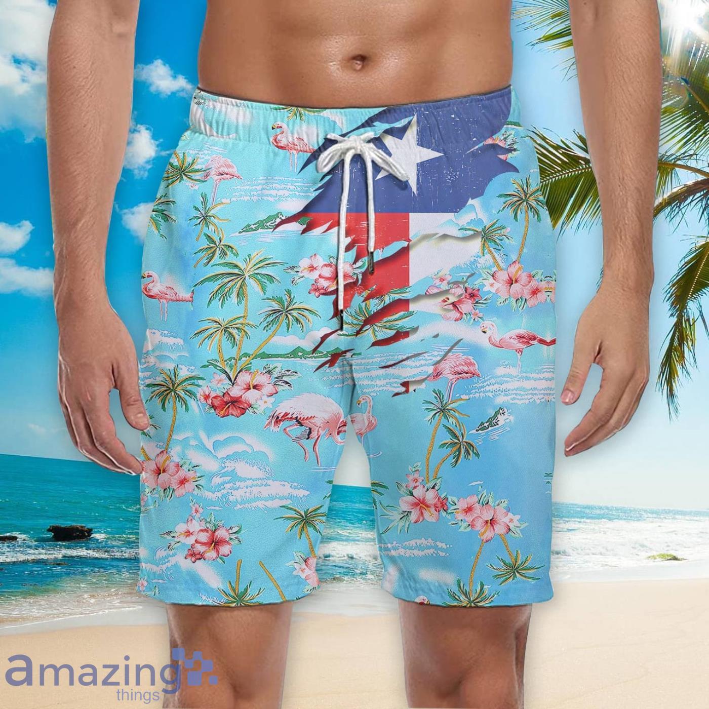 Texas Tropical Beach Short For Men Best Gift For Summer image Texas Tropical Beach Short For Men Best Gift For Summer Product Photo 3
