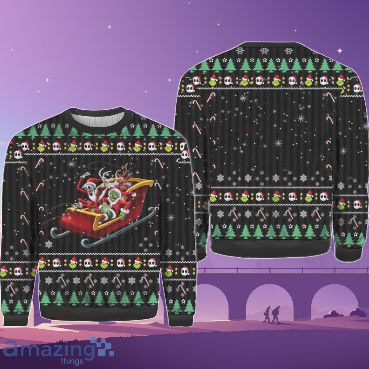 The Grinch Jack Skellington Sweater Best Gift For Men And Women Product Photo 1