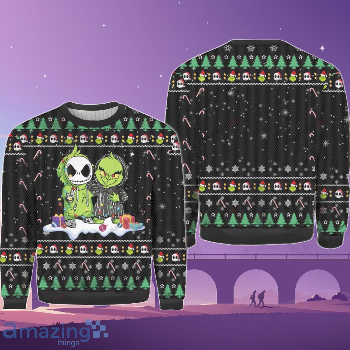 The Grinch Jack Skellington Sweater Style Gift For Men And Women Product Photo 1