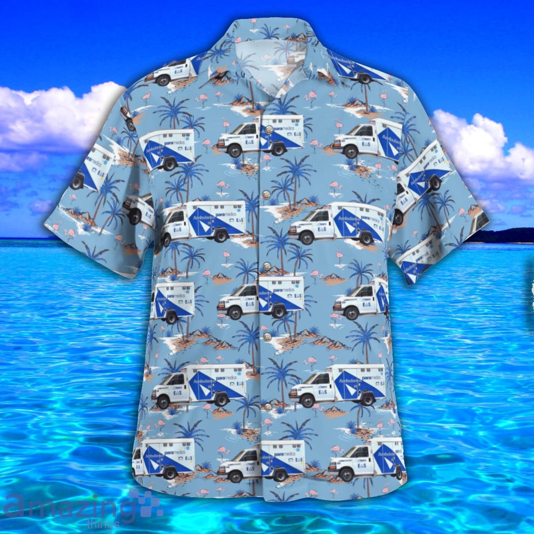 Toronto Paramedic Services Ambulance Tropical Style AOP Print Shirt Sleeve Hawaiian Shirt And Beach Short image Toronto Paramedic Services Ambulance Tropical Style AOP Print Shirt Sleeve Hawaiian Shirt And Beach Short Product Photo 2