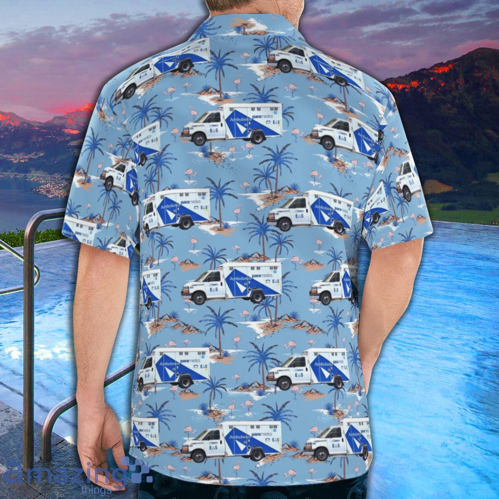 Toronto Paramedic Services Ambulance Tropical Style AOP Print Shirt Sleeve Hawaiian Shirt And Beach Short image Toronto Paramedic Services Ambulance Tropical Style AOP Print Shirt Sleeve Hawaiian Shirt And Beach Short Product Photo 4
