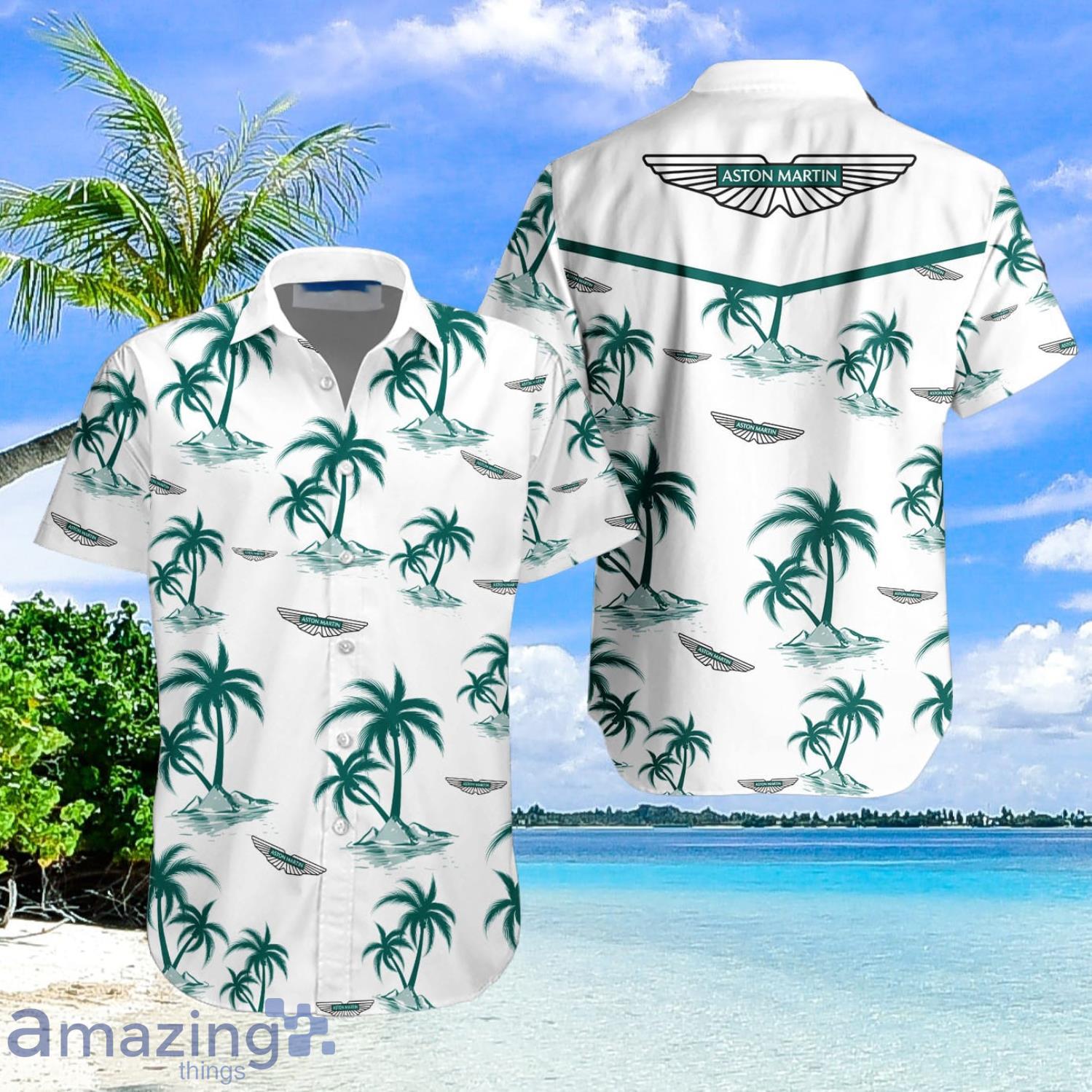 Tropical Coconut Pattern Aston Martin Hawaiian Shirt Product Photo 1