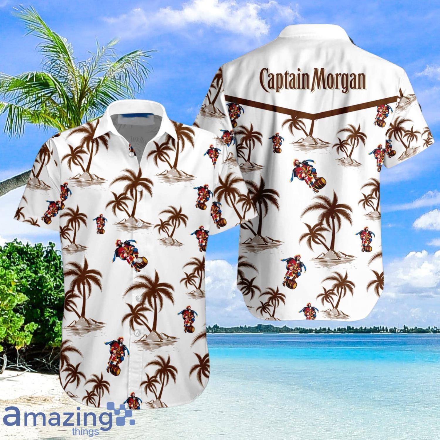 Tropical Coconut Pattern Captain Morgan Hawaiian Shirt Product Photo 1