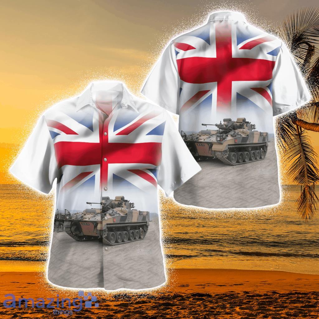 Trqd0203bg03 British Army Fv510 Warrior Infantry Section Vehicle Tropical Hawaiian Shirt Product Photo 1