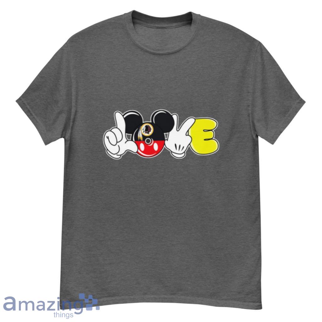 Washington Redskins NFL Football Love Mickey Disney Sports T Shirt Product Photo 1