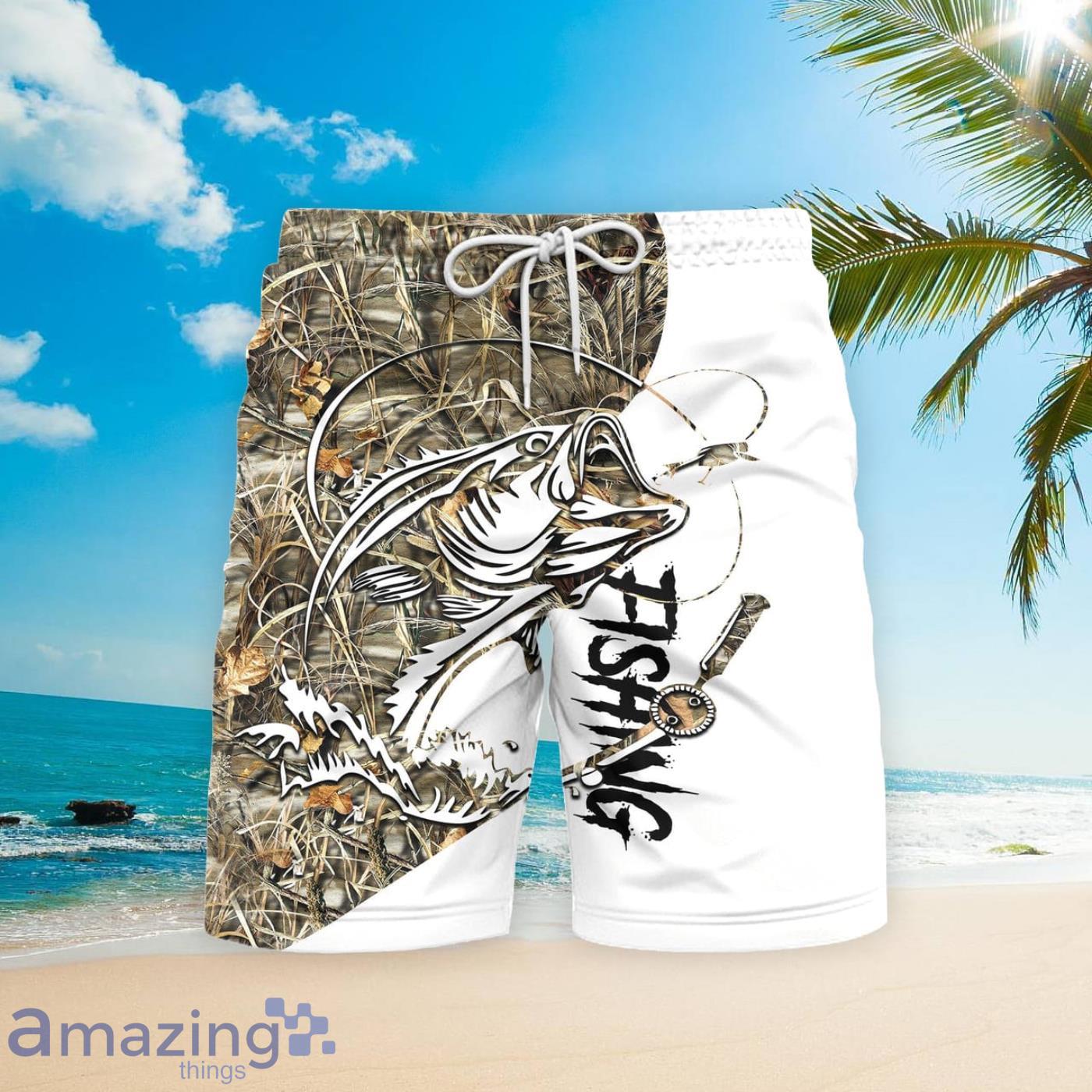 White Bass Fishing Beach Short For Men Best Gift For Summer Product Photo 1