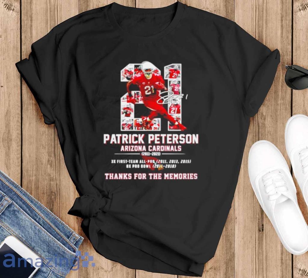 21 Patrick Peterson Arizona Cardinals Signature Thanks For The Memories Shirt Product Photo 1