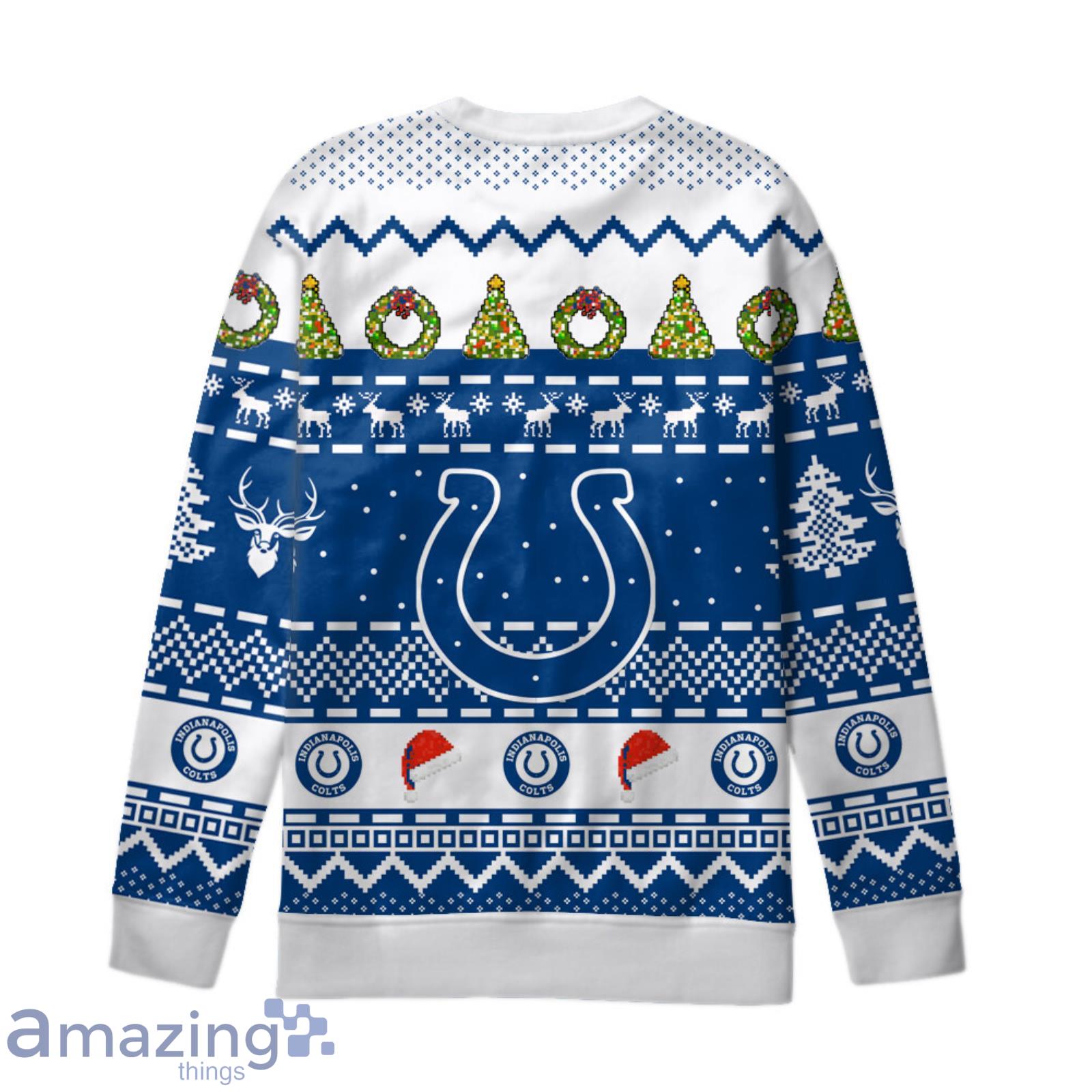 Indianapolis Colts Logo Custom Name For Football Fans Ugly Christmas Sweater  Christmas Gift