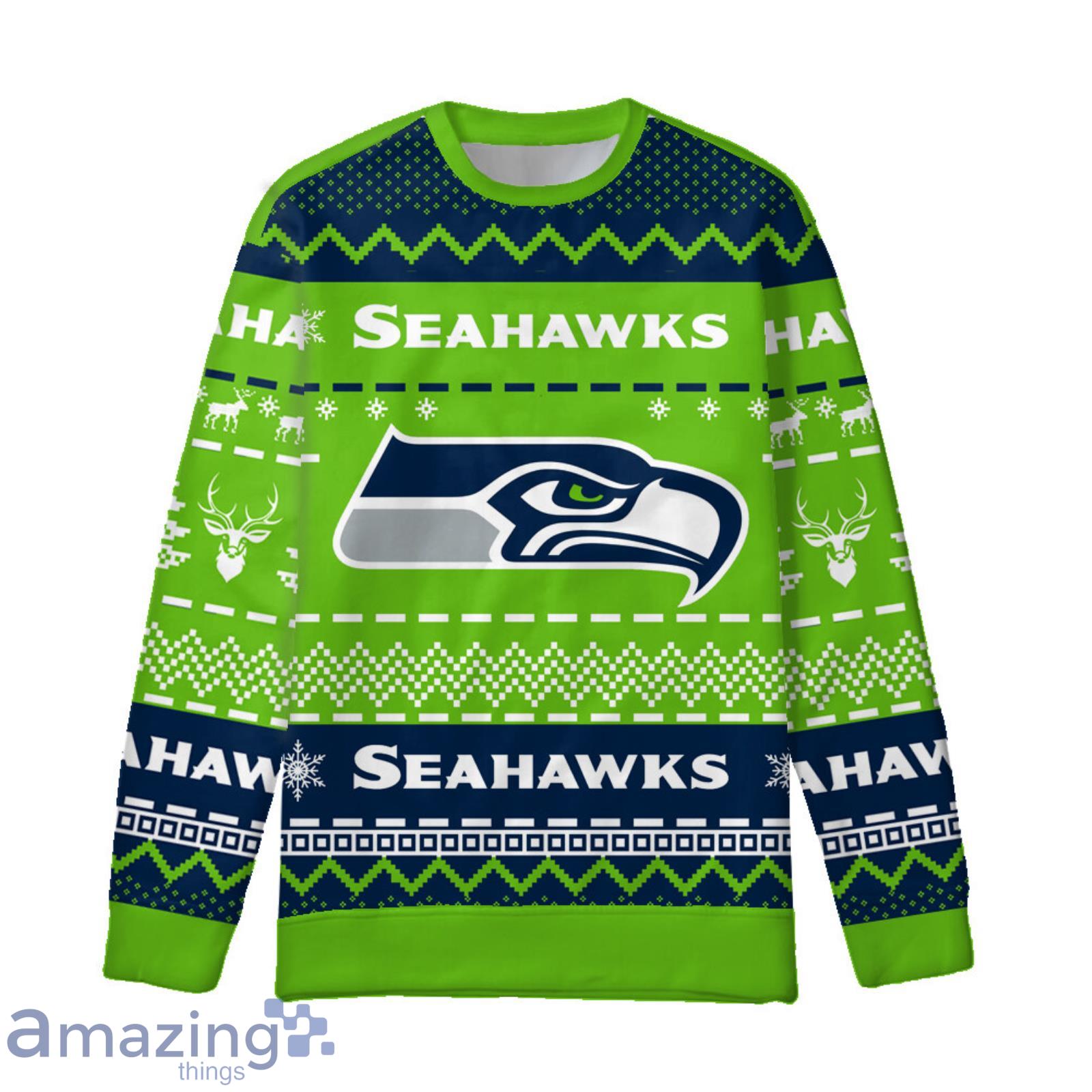 3D Print Seattle Seahawks Sweater NFL Football Fans Ugly Christmas