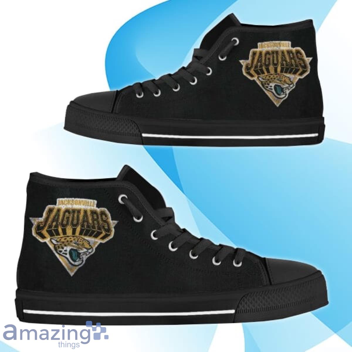 3D Simple Logo Jacksonville Jaguars NFL Custom High Top Canvas Shoes Best Gift Product Photo 1