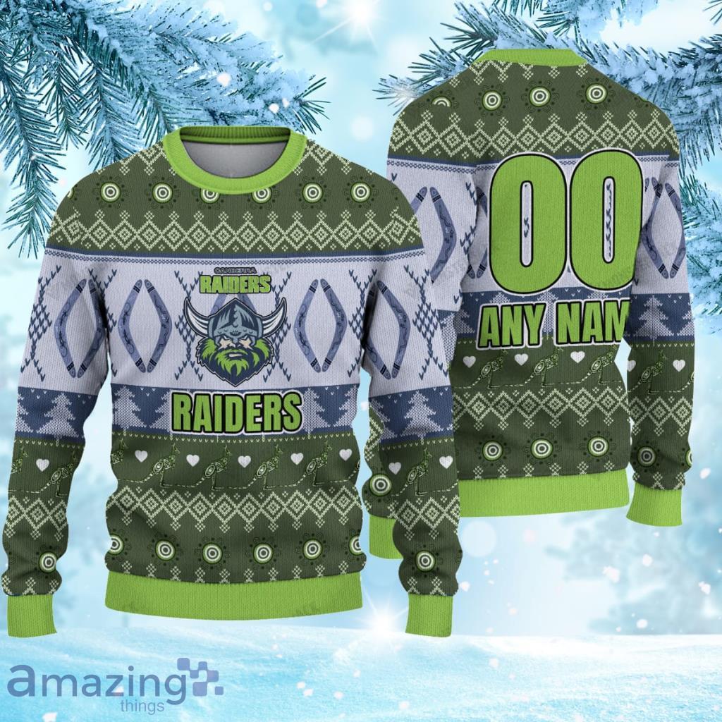 Aboriginal Knitted Christmas Ugly Sweater 3D NRL Canberra Raiders Gift For Fans Product Photo 1