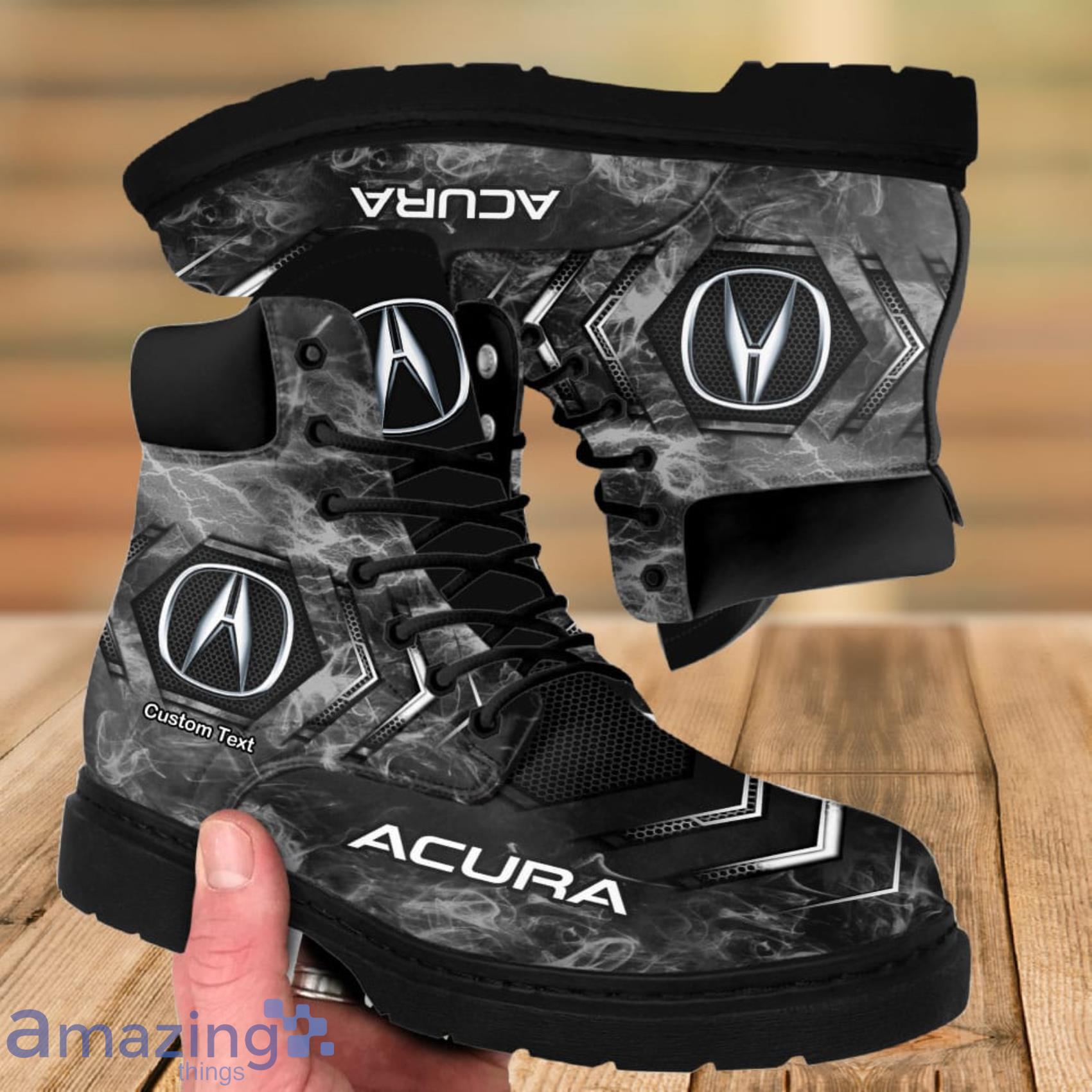 Acura Lace Up Short Custom Name Any Logo Car Model Or Sport Team Leather  Timboots Gift For Fans