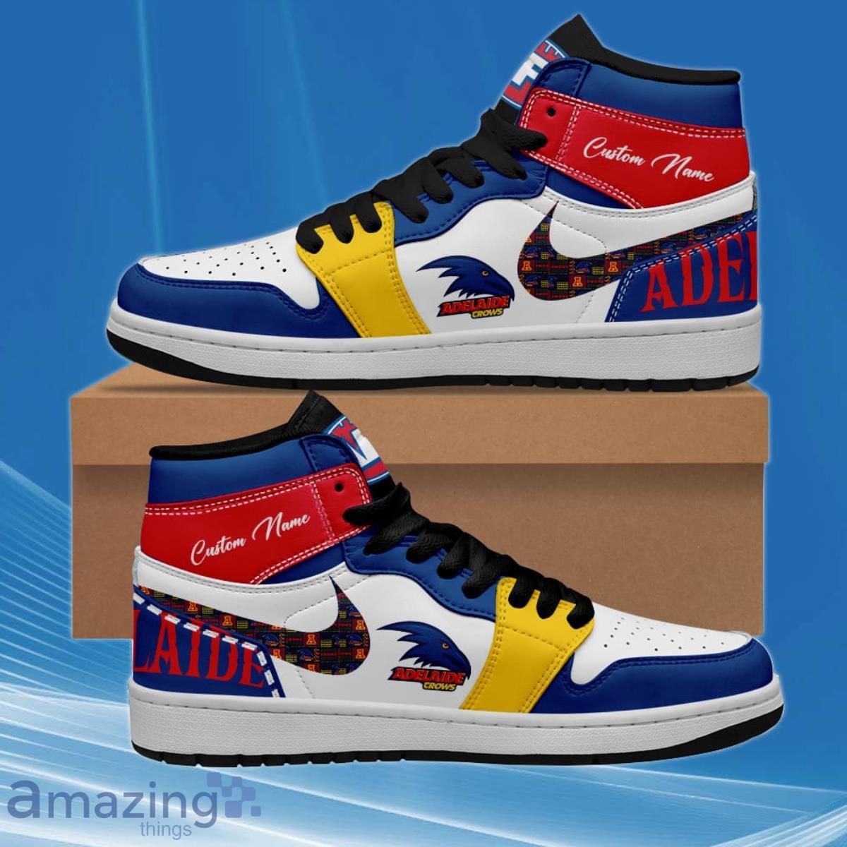 Adelaide Crows AFL Air Jordan Hightop Custom Name Product Photo 1