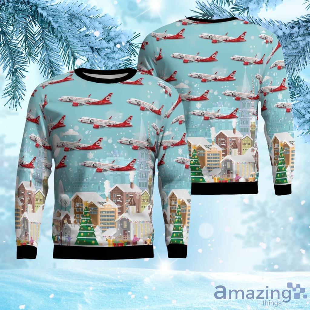 Air Berlin Airbus A320-200 Flying Home For Christmas Christmas Christmas Ugly Sweater 3D Product Photo 1