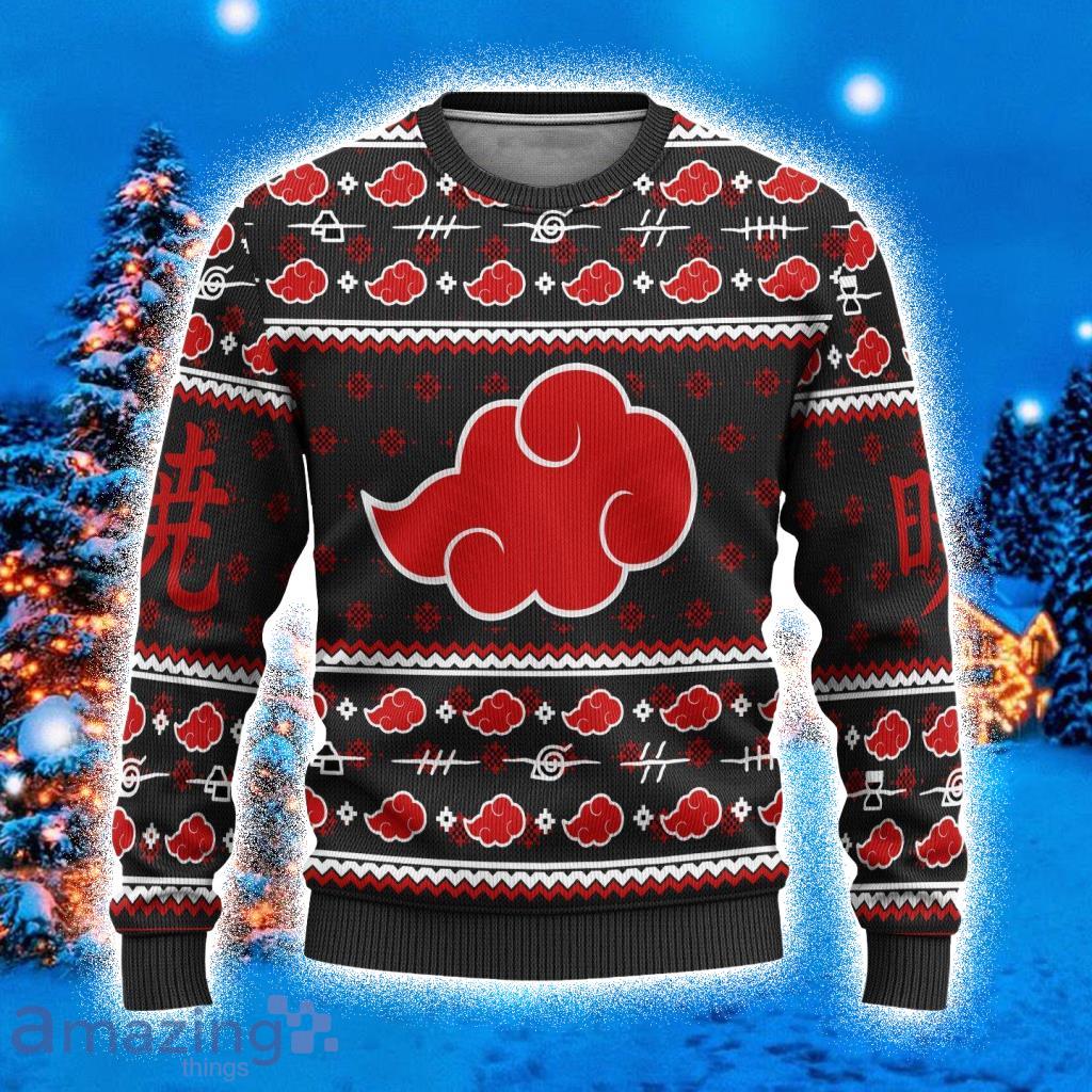 Akatsuki Ugly Christmas Sweater 3D Gift For Men And Women Naruto Anime Xmas Gift Product Photo 1