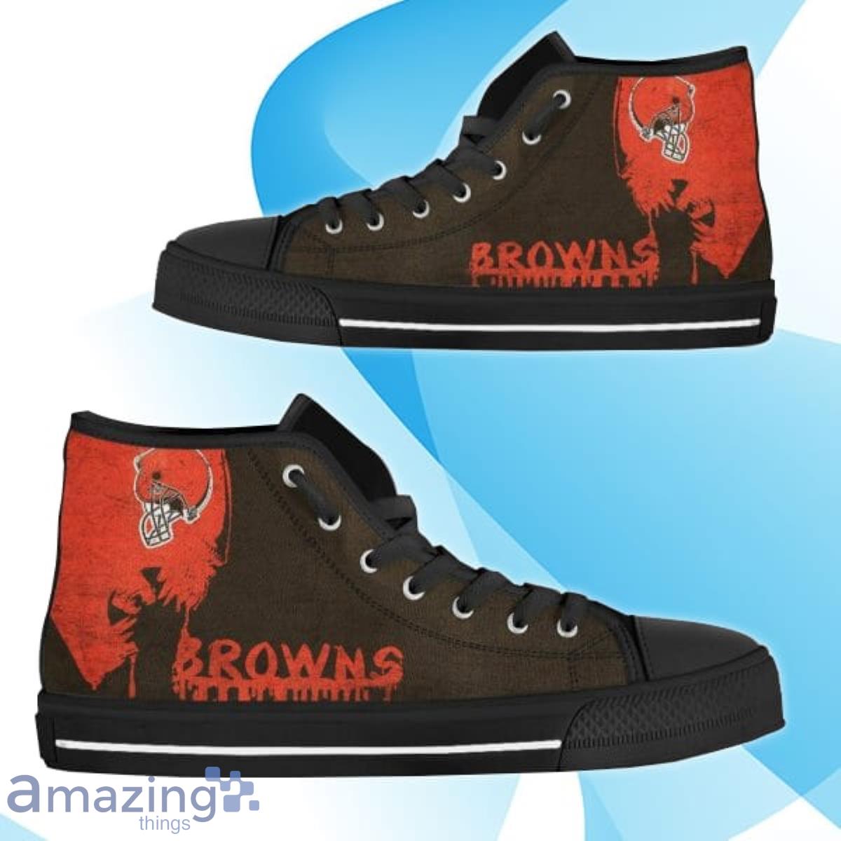 Alien Movie Cleveland Browns NFL Custom High Top Canvas Shoes Best Gift Product Photo 1