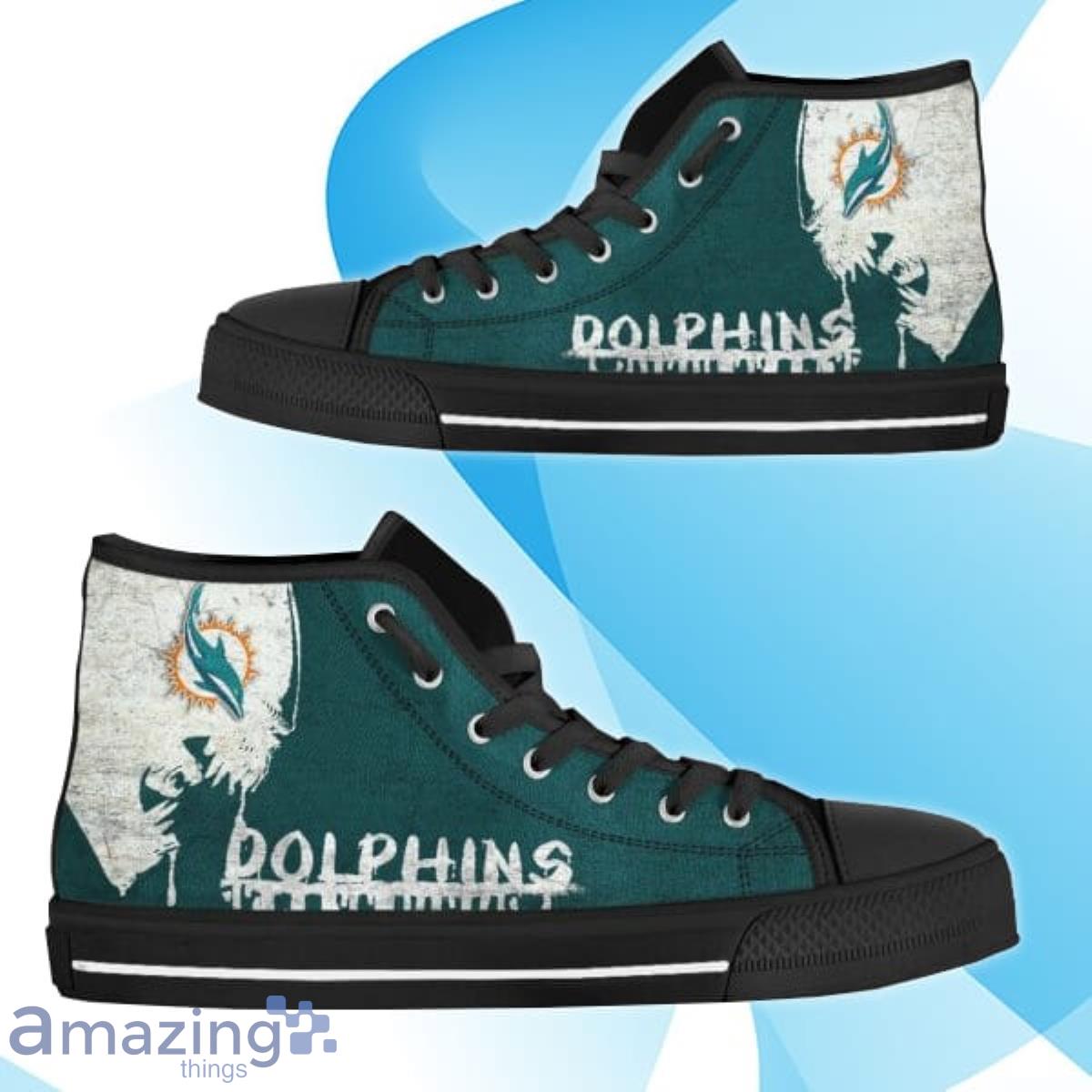 Alien Movie Miami Dolphins NFL Custom High Top Canvas Shoes Best Gift Product Photo 1