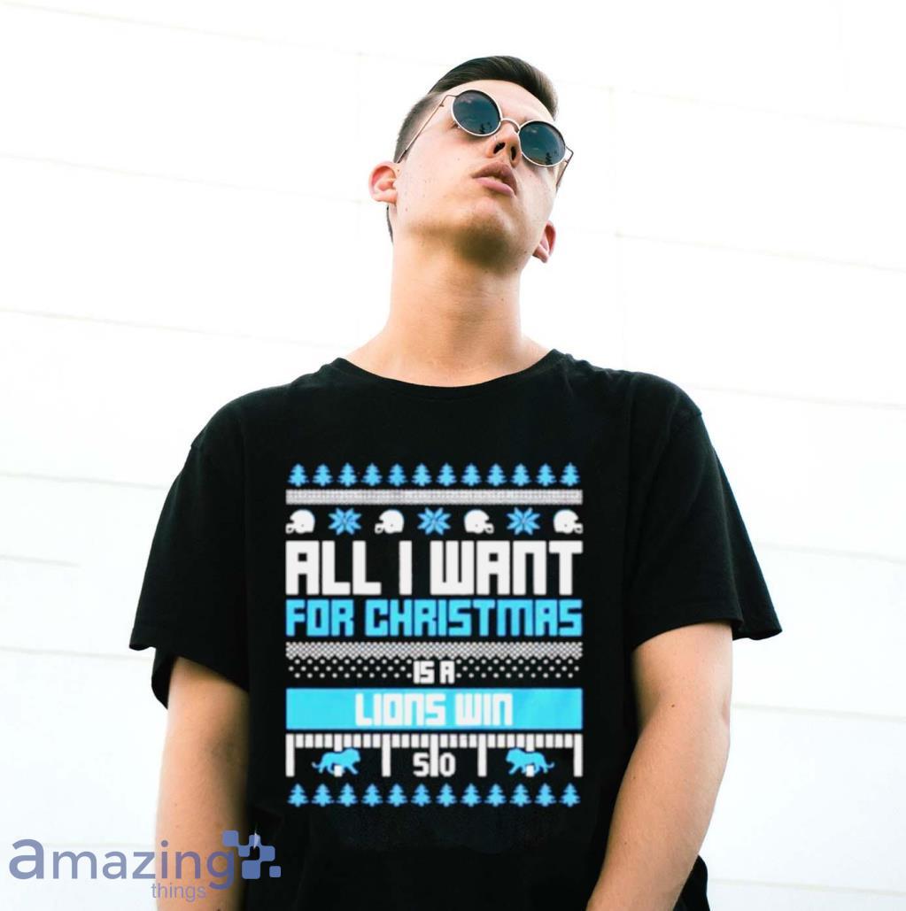 All I Want For Christmas Is A Detroit Lions Win Ugly Christmas Shirt image All I Want For Christmas Is A Detroit Lions Win Ugly Christmas Shirt Product Photo 3