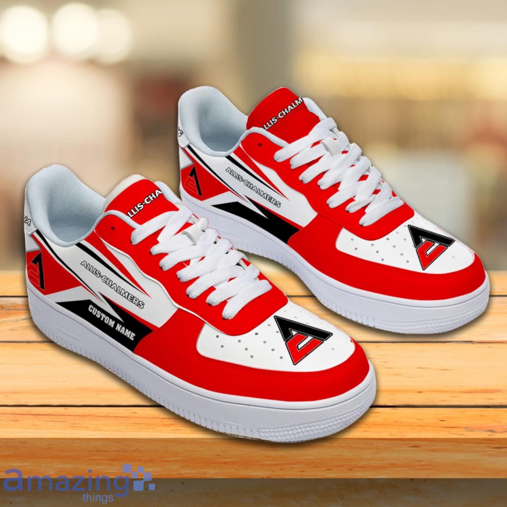 Allis Chalmers Custom Name Any Logo Or Car Air Force Shoes Gift For Men And Women image Allis Chalmers Custom Name Any Logo Or Car Air Force Shoes Gift For Men And Women Product Photo 2
