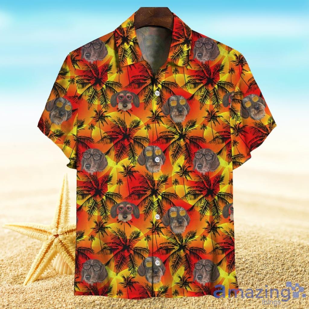 Aloha Hawaiian Wire Haired Dachshund Shirt Tropical Lover Xmas Gift Product Photo 1