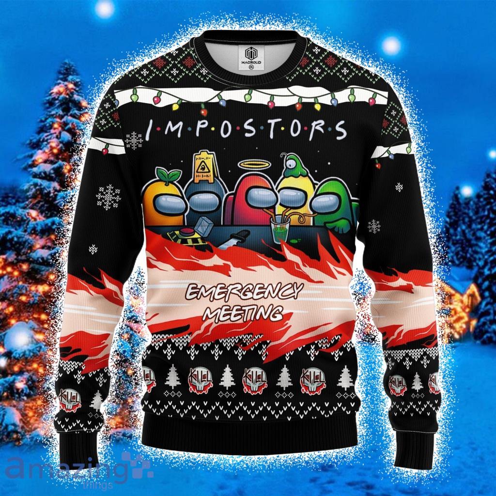 Among Us Imposter Meeting Ugly Christmas Sweater 3D Gift For Men And Women Product Photo 1