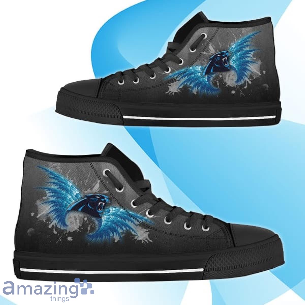 Angel Wings Carolina Panthers High Top Canvas Shoes Best Gift Product Photo 1 Angel Wings Carolina Panthers High Top Canvas Shoes Best Gift Product Photo 1