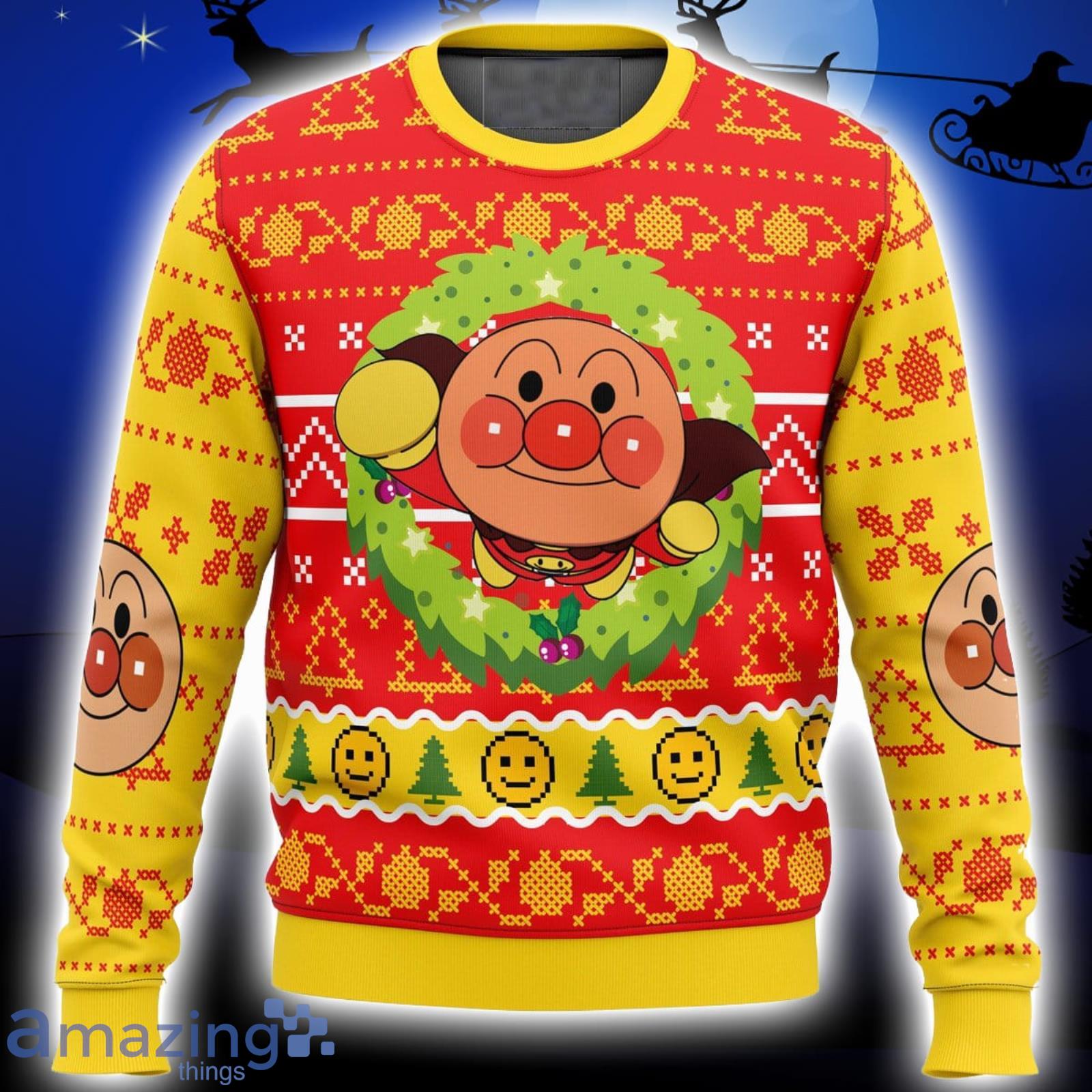 Anpanman Xmas Ugly Christmas Sweater Christmas Gift For Men And Women Product Photo 1