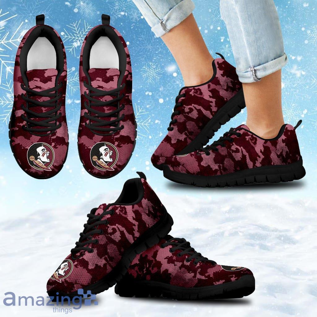 Arches Top Fabulous Camouflage Background Florida State Seminoles Sneakers Shoes Gift For Big Fans Product Photo 1 Arches Top Fabulous Camouflage Background Florida State Seminoles Sneakers Shoes Gift For Big Fans Product Photo 1
