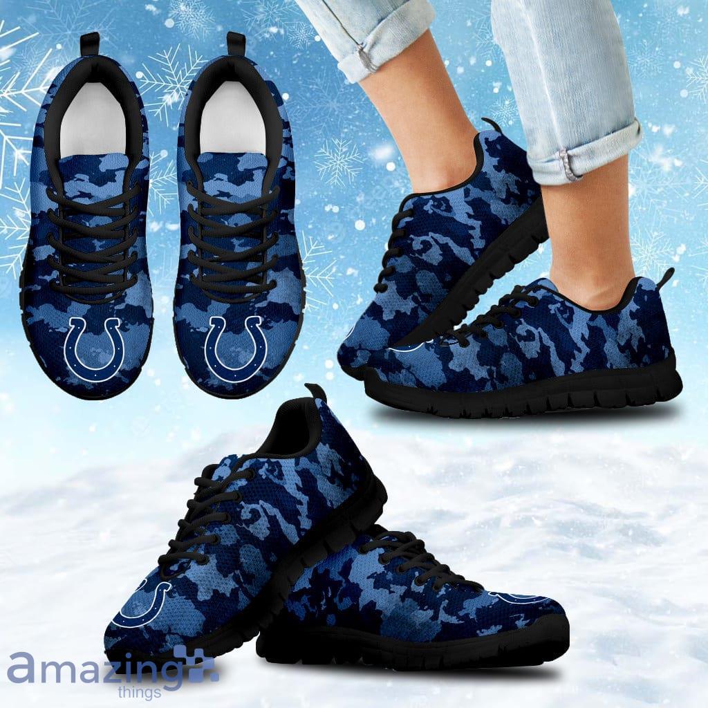 Arches Top Fabulous Camouflage Background Indianapolis Colts Sneakers Shoes Gift For Big Fans Product Photo 1 Arches Top Fabulous Camouflage Background Indianapolis Colts Sneakers Shoes Gift For Big Fans Product Photo 1