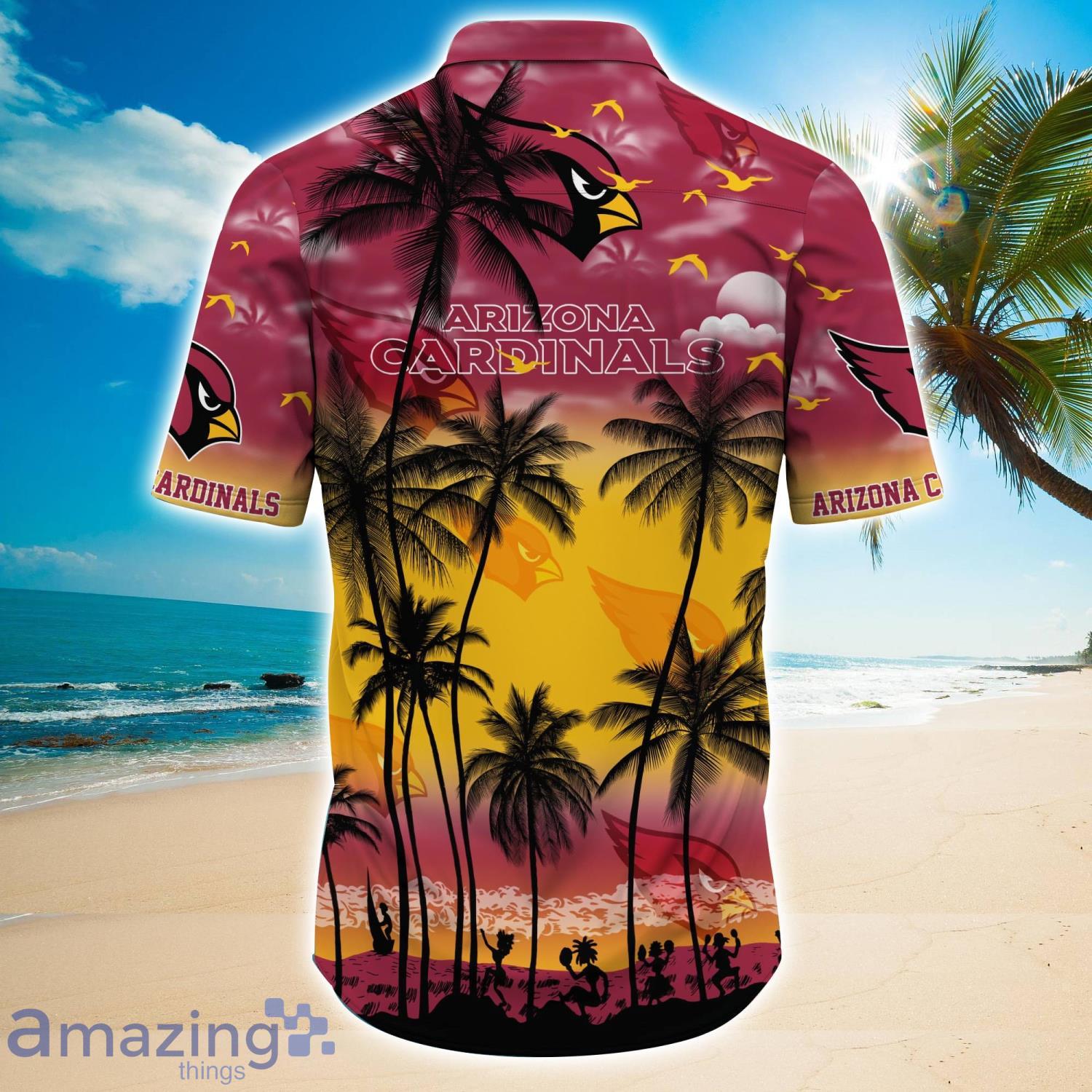 Arizona Cardinals Vintage Coconut Tree Aloha Hawaiian Shirt