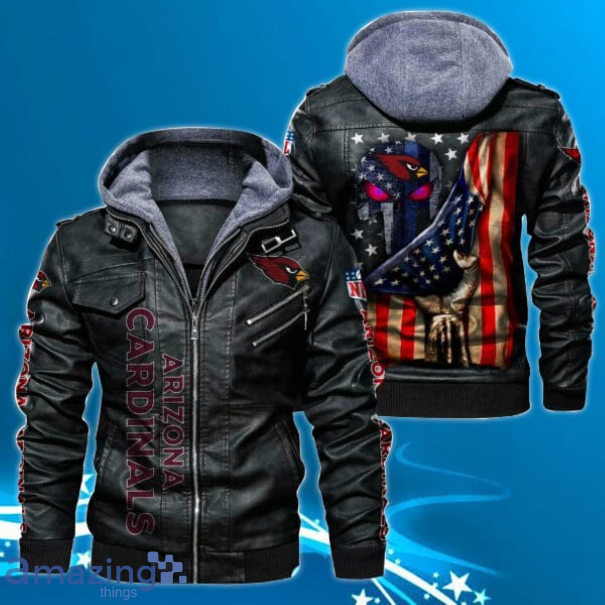 Arizona Cardinals Leather Jacket For Men Product Photo 1