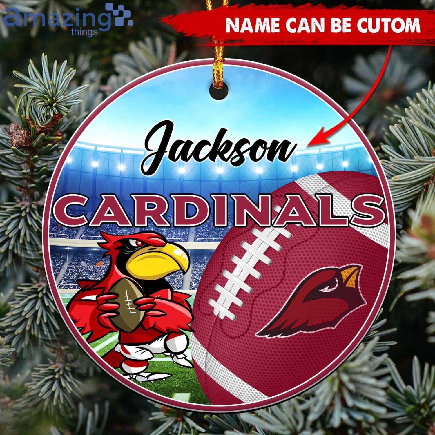 Arizona Cardinals NFL Fans Christmas Ornament Custom Name Product Photo 2