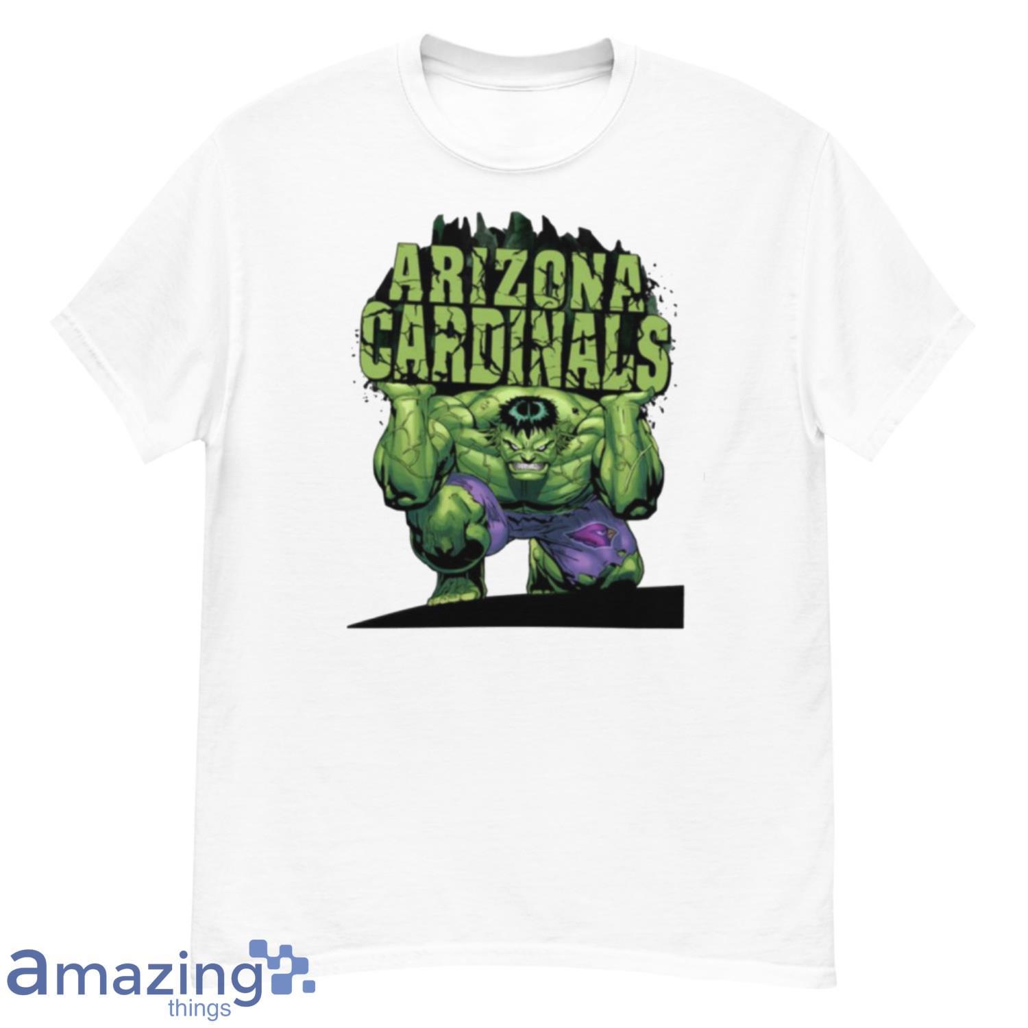 Arizona Cardinals NFL Football Incredible Hulk Marvel Avengers Sports T  Shirt