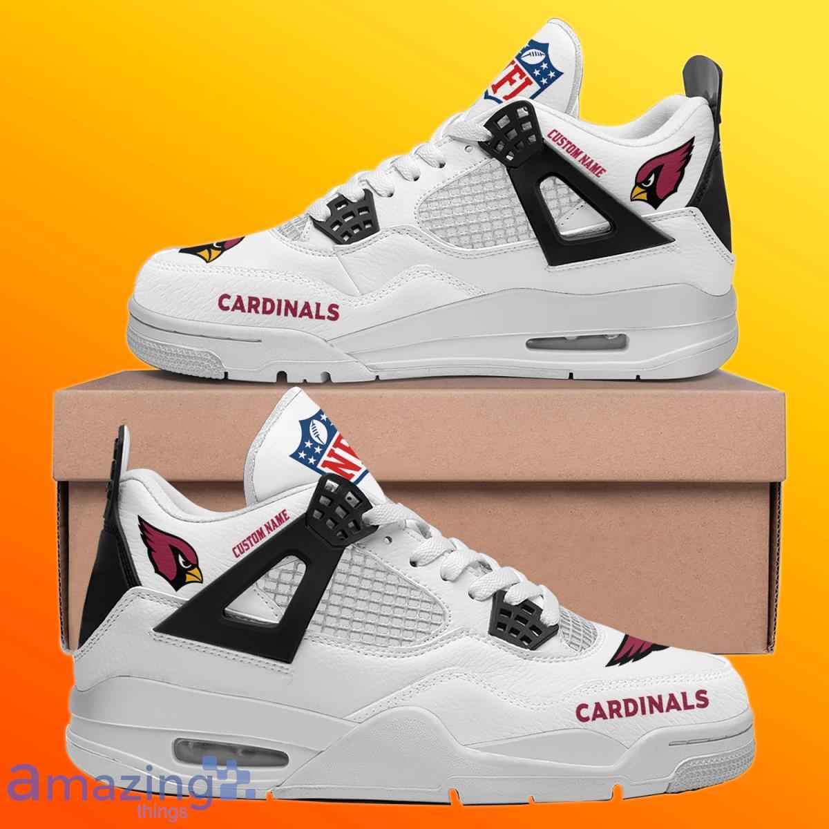 Arizona Cardinals Personalized Name NFL Air Jordan 4 Trending Sneaker Style Gift For Fans Product Photo 1