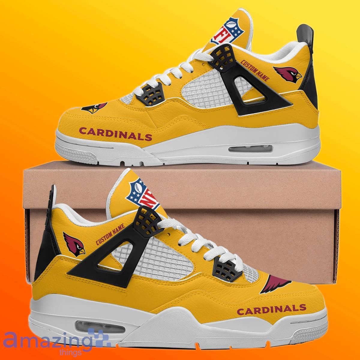 Arizona Cardinals Personalized Name NFL Air Jordan 4 Trending Sneaker Unique Gift For Fans Product Photo 2