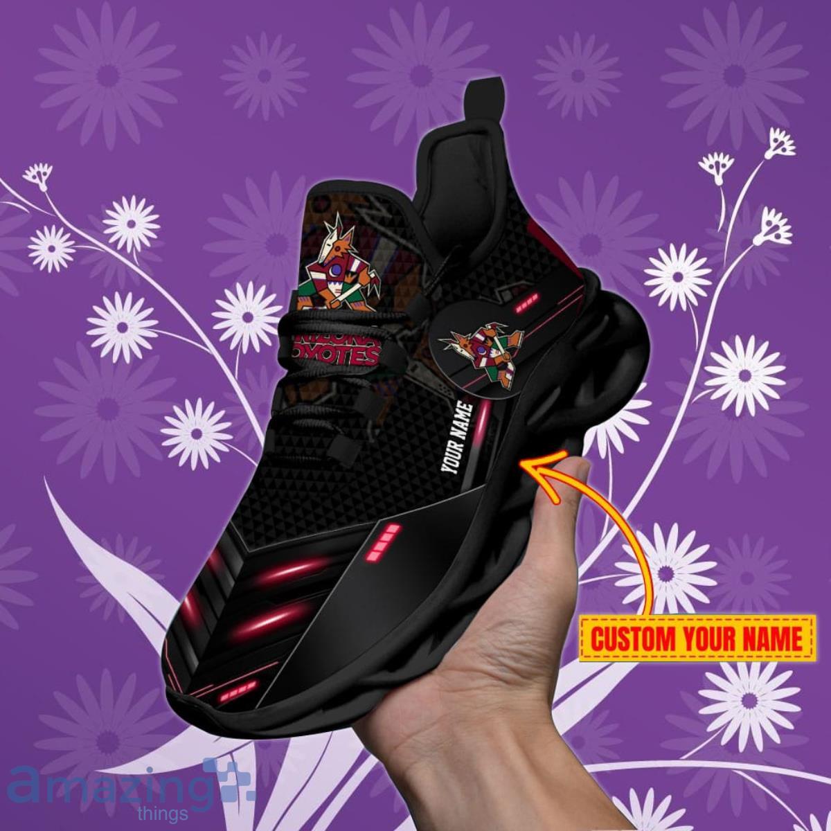 Arizona Coyotes Personalized NHL Sport Black Max Soul Shoes Style Gift For Fans Product Photo 1