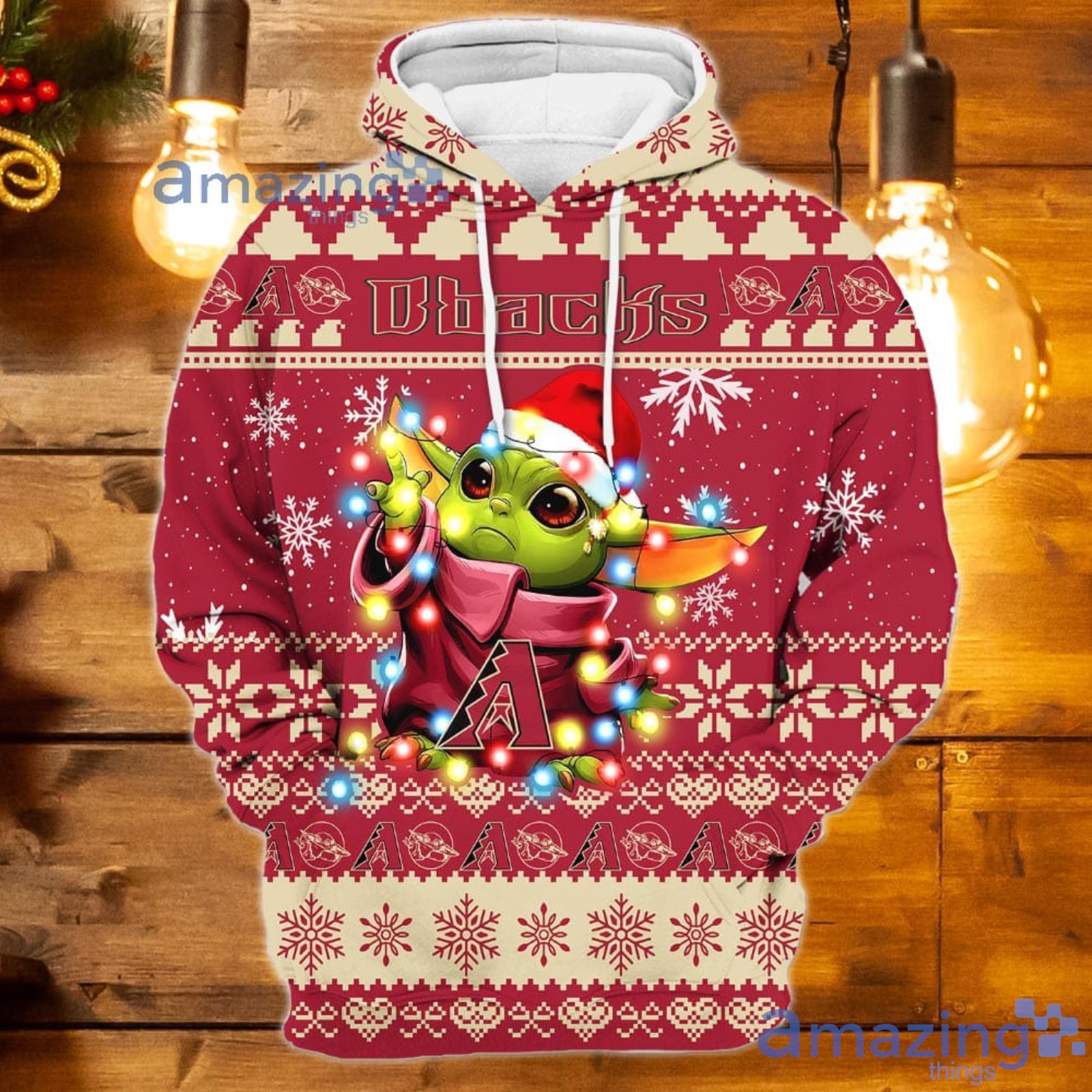 Arizona Diamondbacks Baby Yoda Star Wars Christmas Unisex 3D Hoodie - T- shirts Low Price