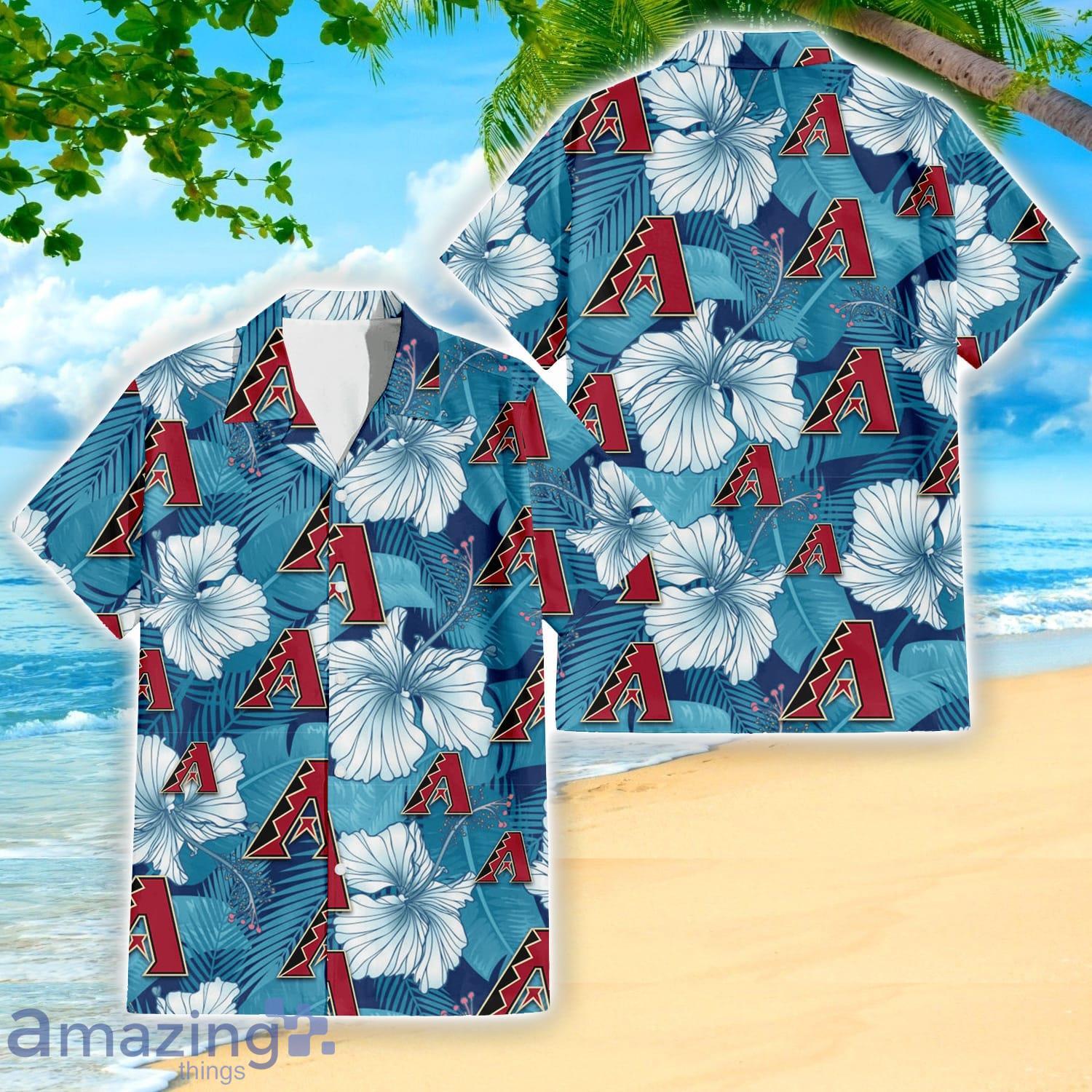 Arizona Diamondbacks Hibiscus Turquoise Banana Leaf 3D Hawaiian Shirt For  Men And Women