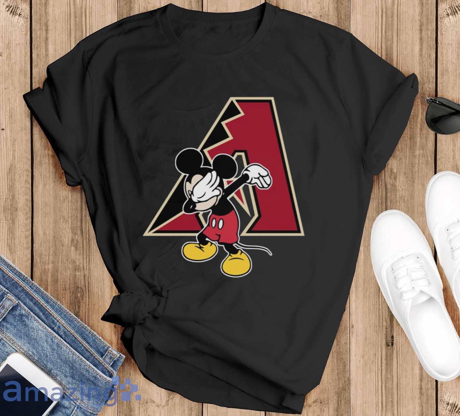 Arizona Diamondbacks MLB Baseball Dabbing Mickey Disney Sports T Shirt For Men And Women - Black T-Shirt