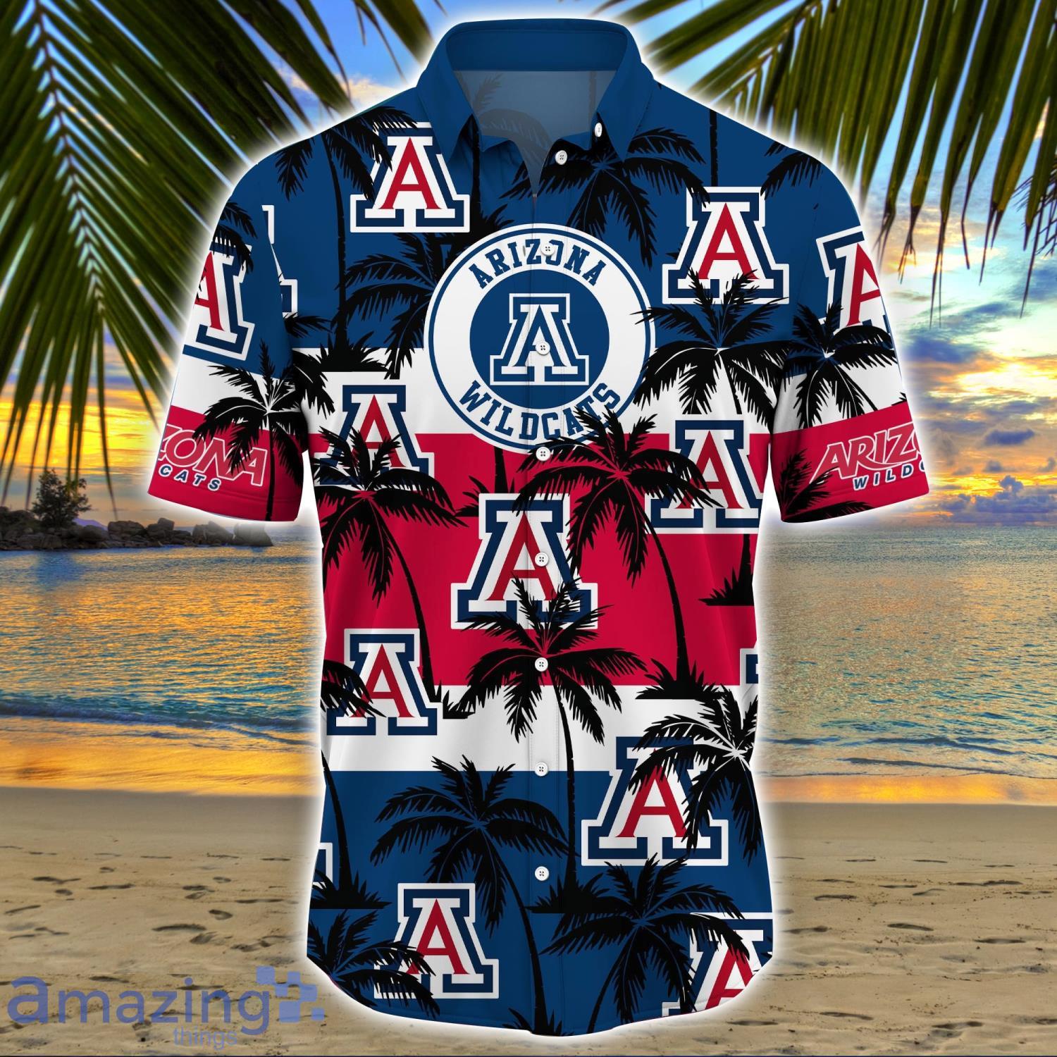 Arizona Wildcats All Over Print Logo And Coconut Trending Summer Gift Aloha Hawaiian Shirt image Arizona Wildcats All Over Print Logo And Coconut Trending Summer Gift Aloha Hawaiian Shirt Product Photo 2