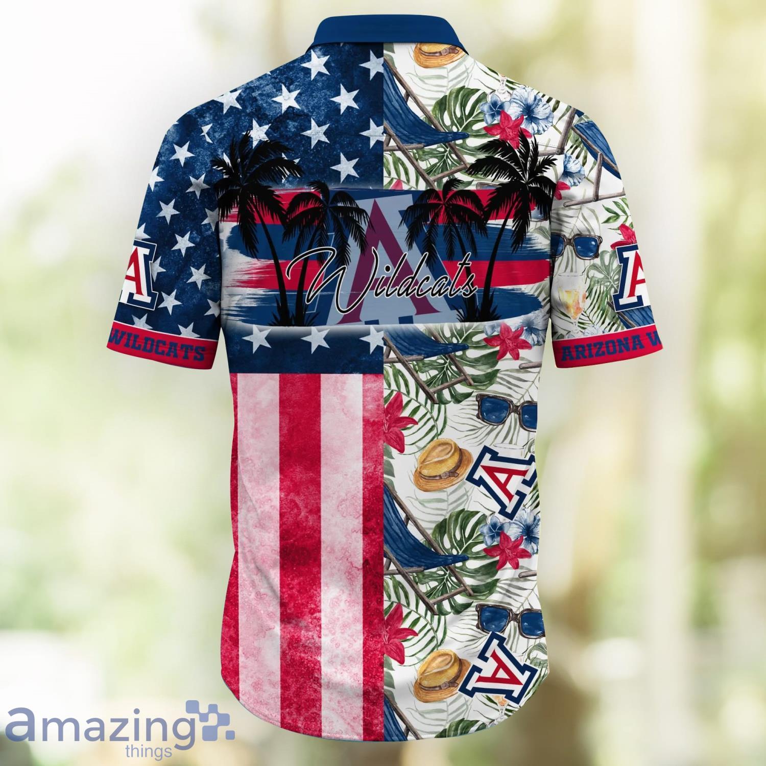 Arizona Wildcats NCAA Flower Button Up Hawaiian Shirt 3D Shirt