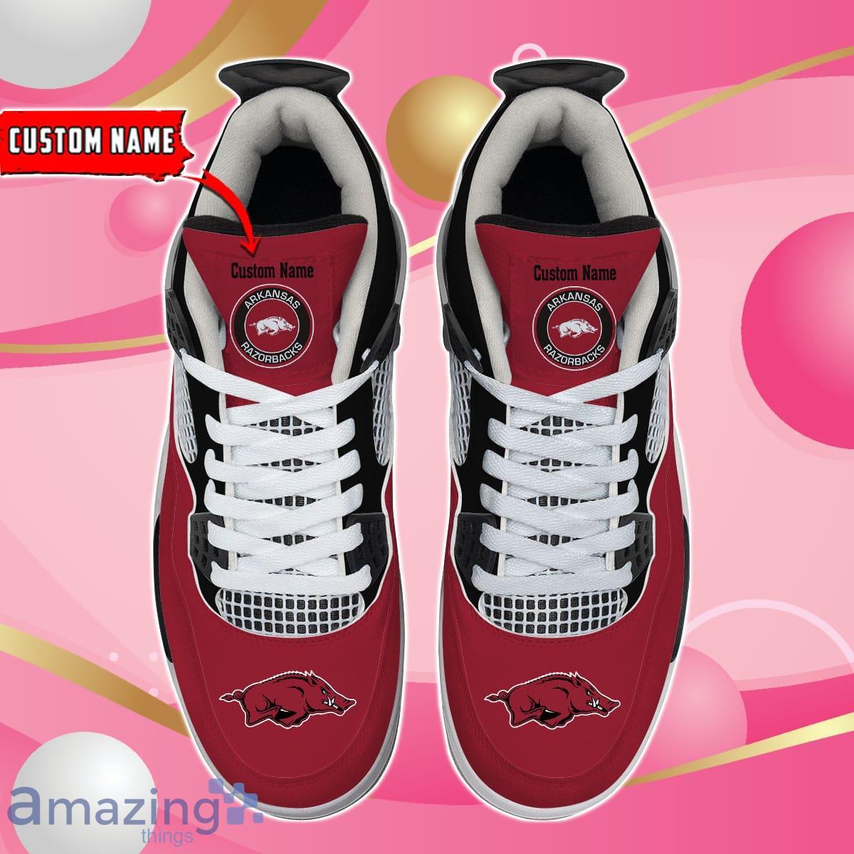 Arkansas Razorbacks Custom Name Air Jordan 4 Sneaker Product Photo 2